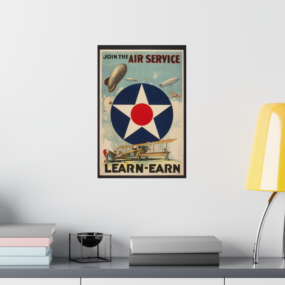 WWI "Join the Air Service" World War One recruitment Poster Reprint.  Free Shipping!