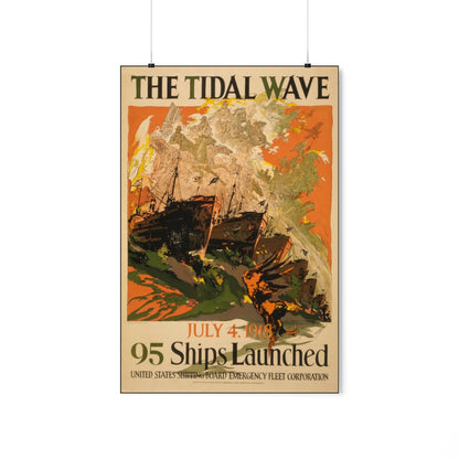 "The Tidal Wave - 95 Ships Launched"