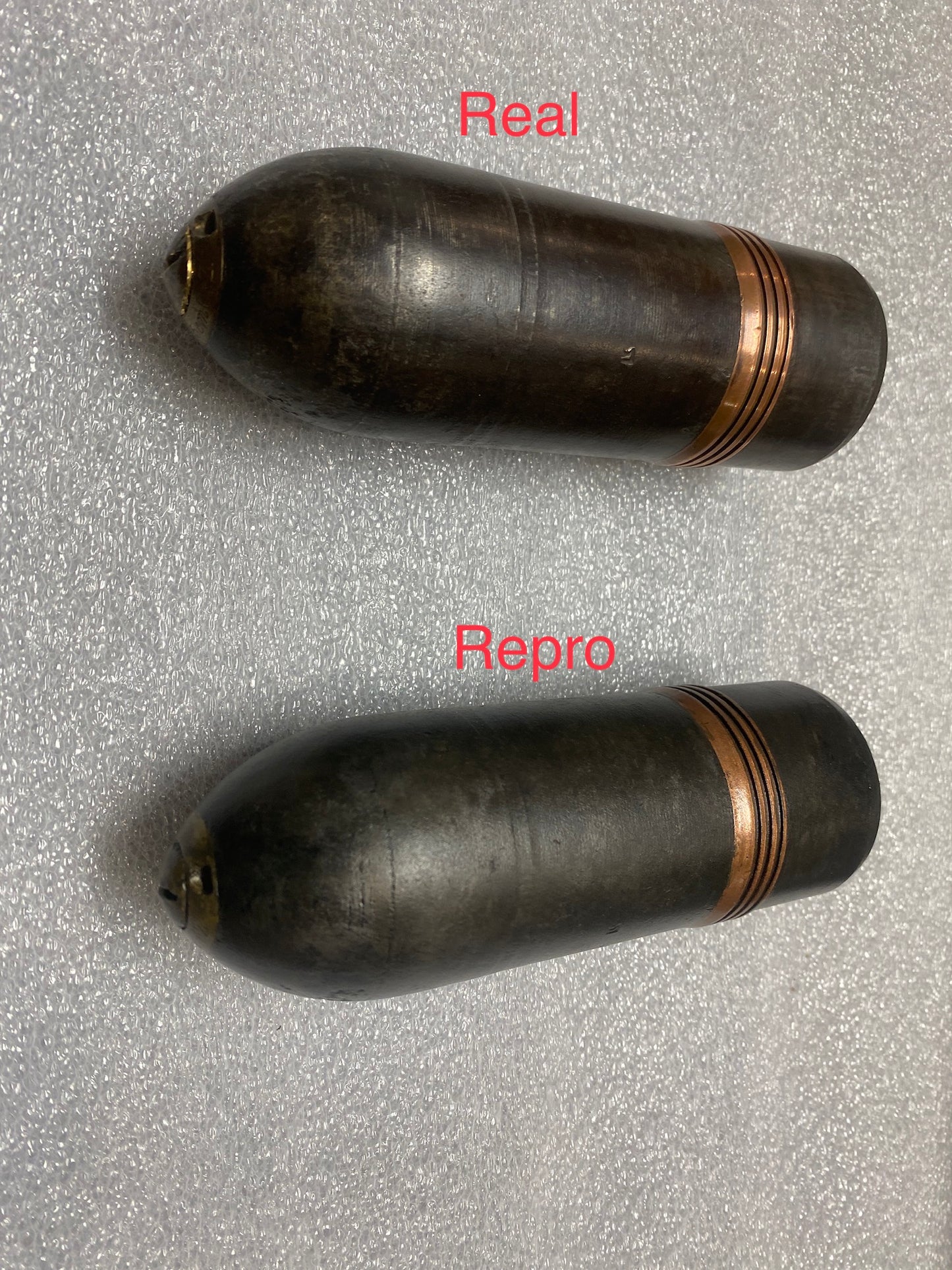 WW1 German 53mm/5.3cm Gruson Projectile - Museum Quality Replica