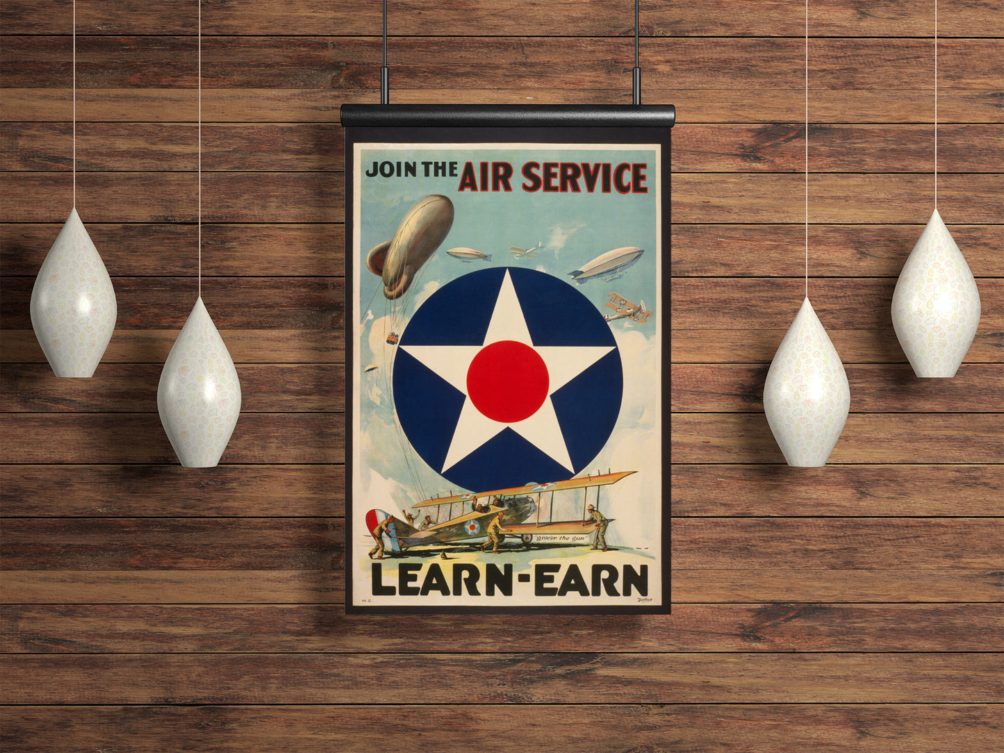 WWI "Join the Air Service" World War One recruitment Poster Reprint.  Free Shipping!