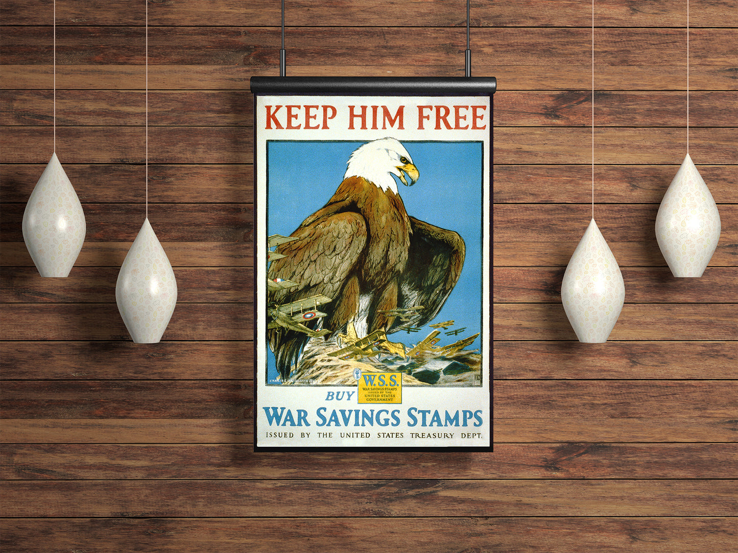 "Keep Him Free! - Buy War Savings Stamps"