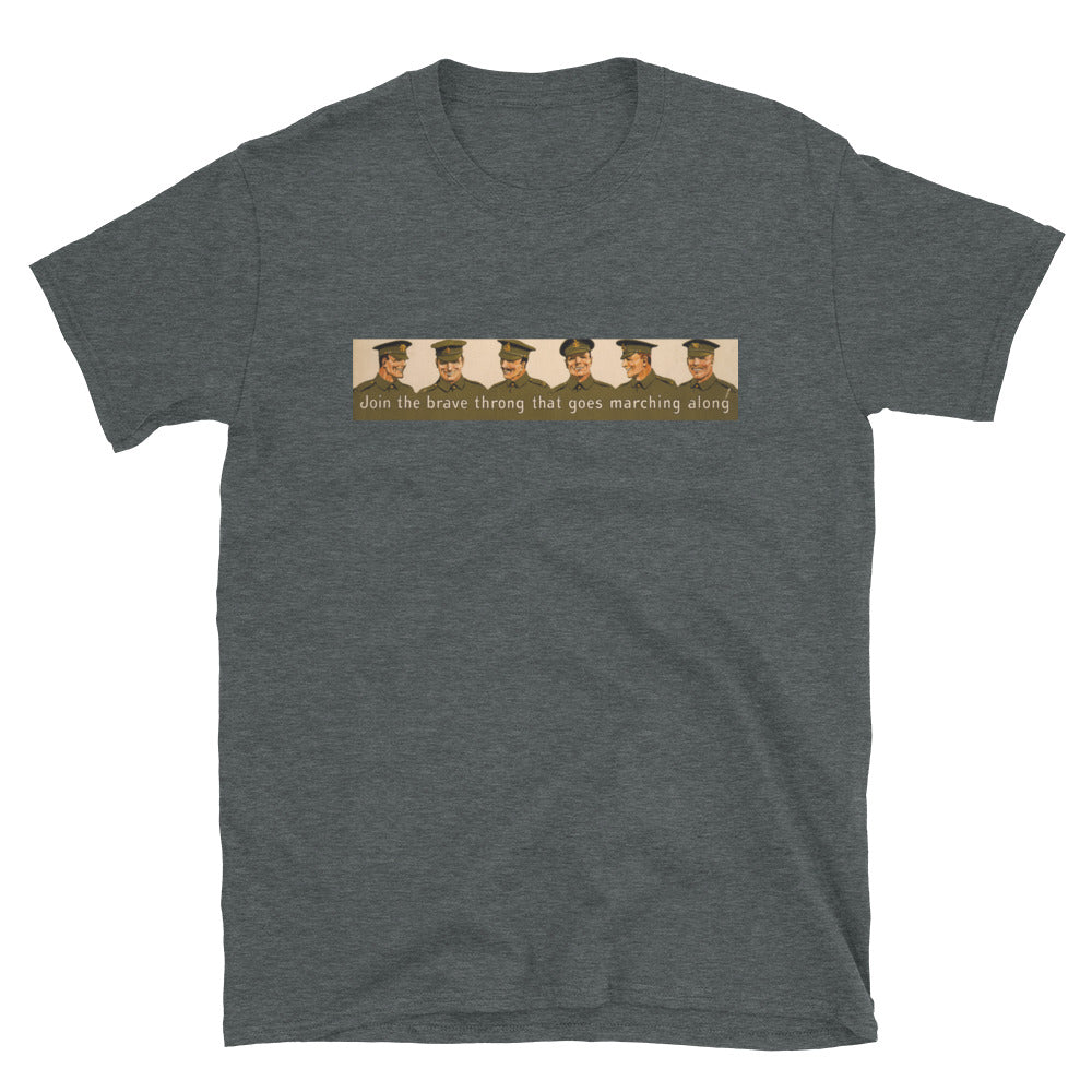 "Join the brave throng that goes marching along" WWI Poster T-shirt