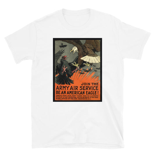 ww1 poster of two eagles fighting on white t-shirt