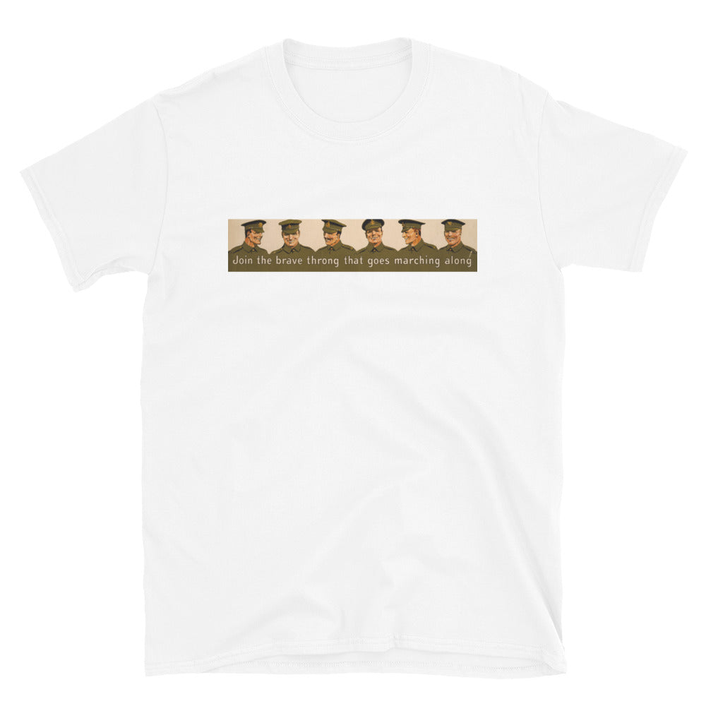 "Join the brave throng that goes marching along" WWI Poster T-shirt