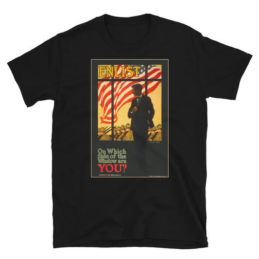 ww1 poster on a black t-shirt