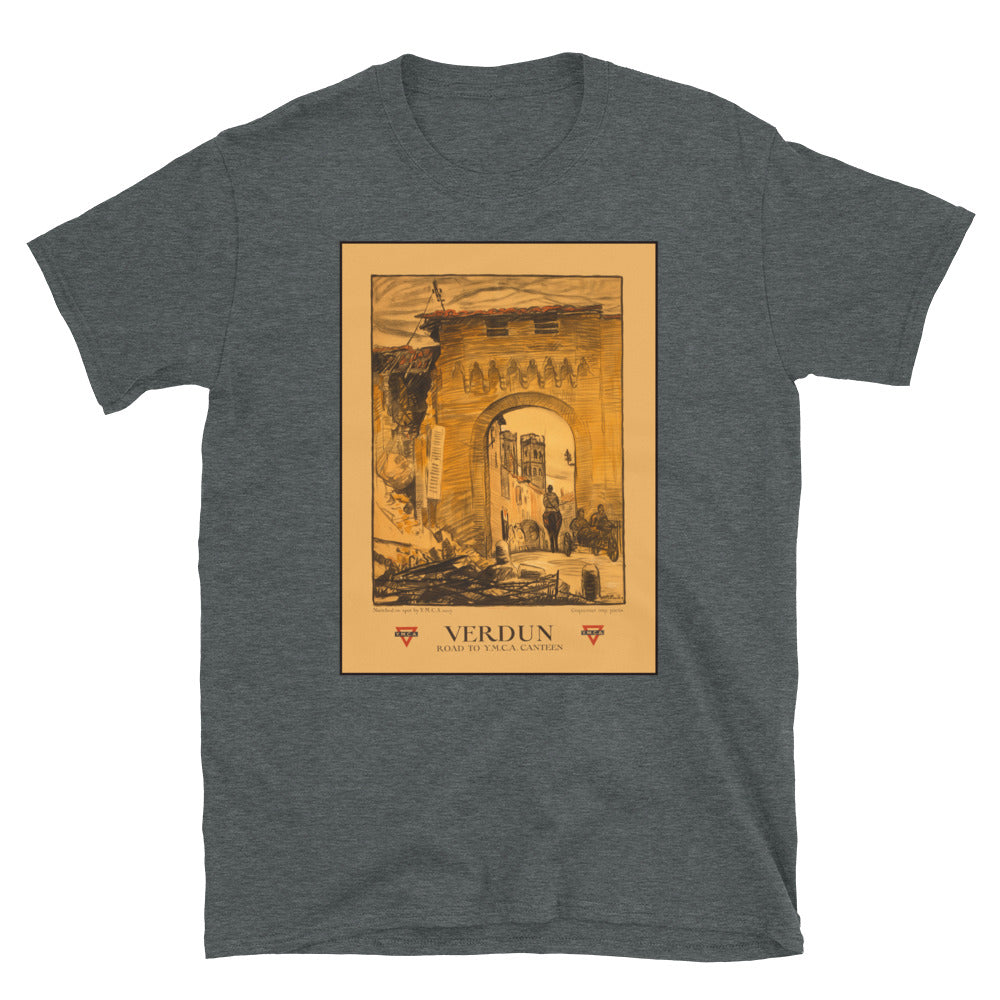 "VERDUN - Road to YMCA Canteen" WWI Poster T-shirt