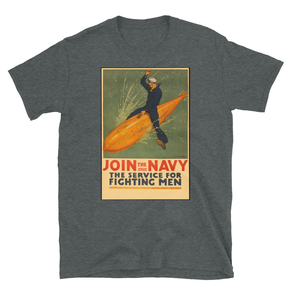 "Join the Navy - The Service for Fighting Men" WWI Poster T-shirt