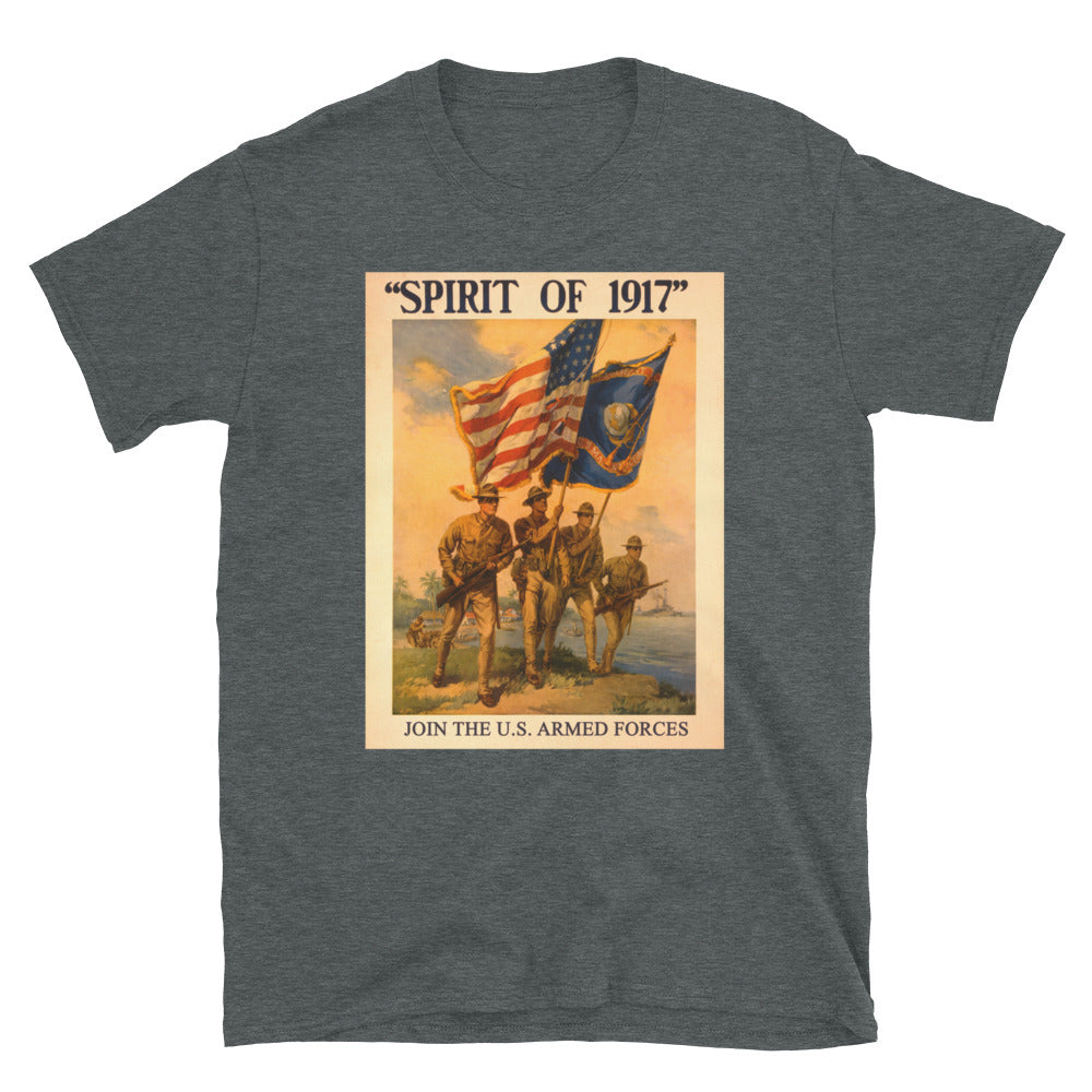 "Spirit of 1917 - Join US Armed Forces" WWI Poster T-shirt