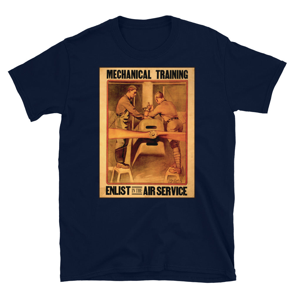 "Mechanical Training - Enlist in the Air Service" WWI Poster T-shirt