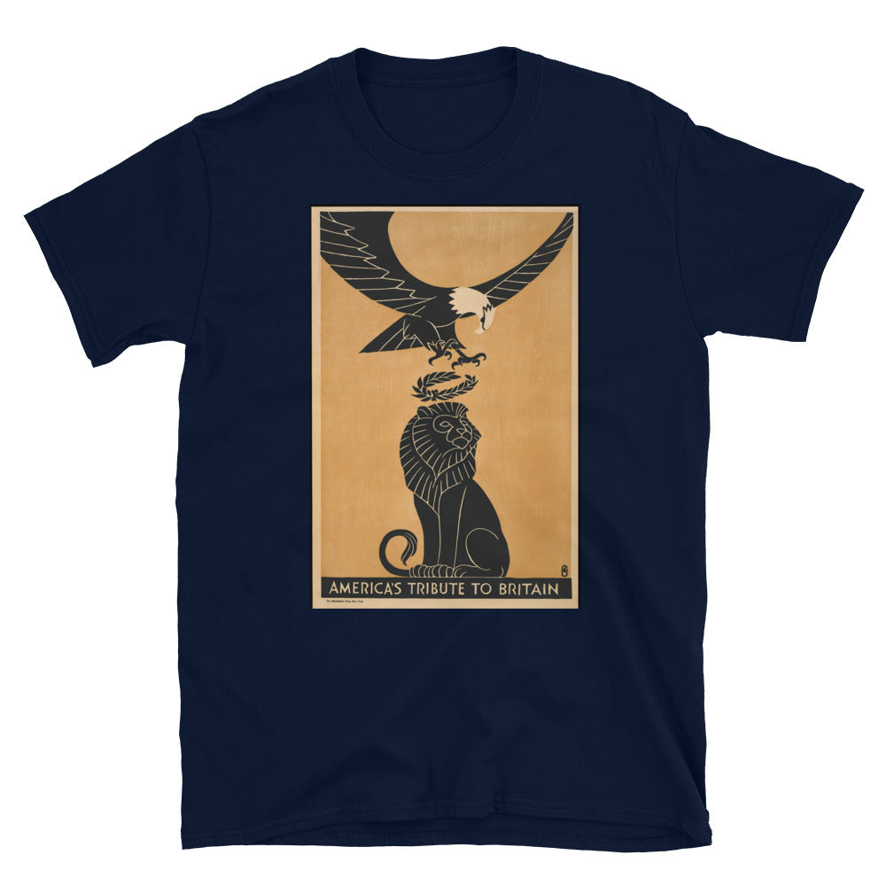 "America's Tribute to Britain" WWI Poster T-shirt