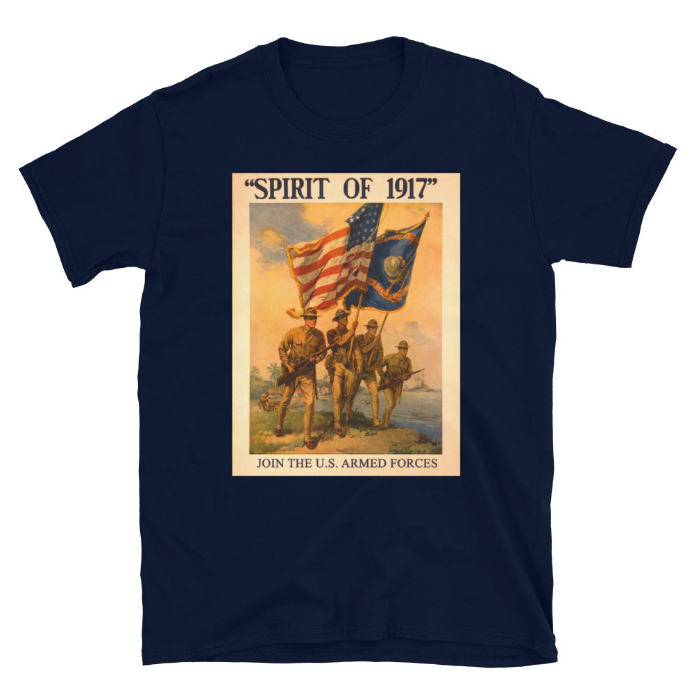 "Spirit of 1917 - Join US Armed Forces" WWI Poster T-shirt