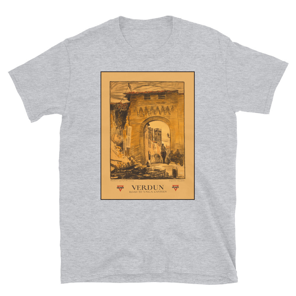 "VERDUN - Road to YMCA Canteen" WWI Poster T-shirt