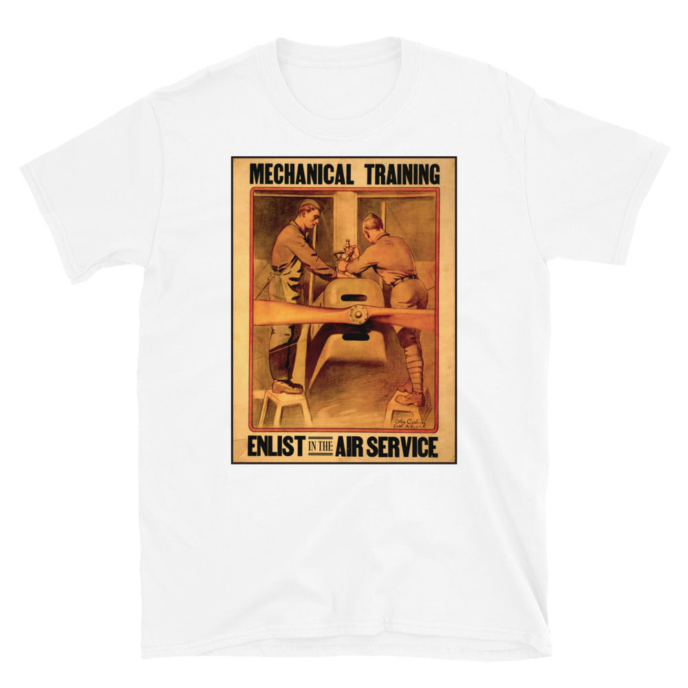 "Mechanical Training - Enlist in the Air Service" WWI Poster T-shirt