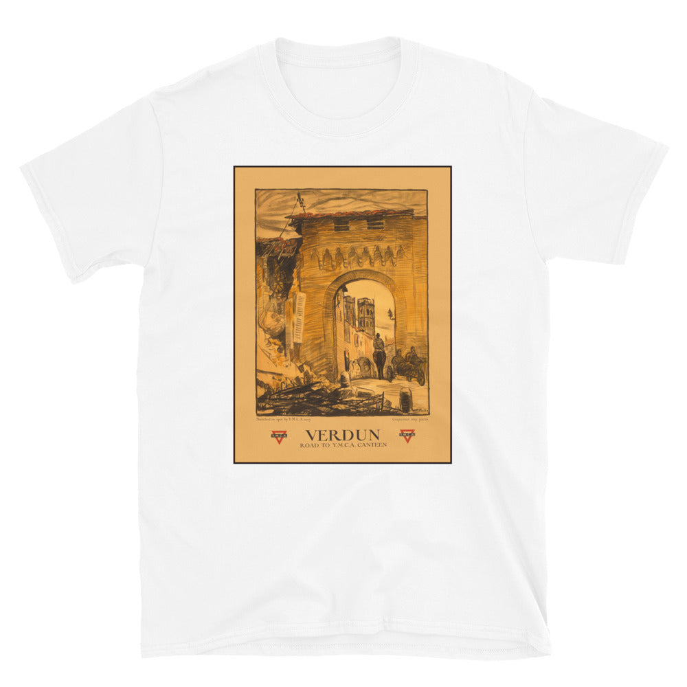 "VERDUN - Road to YMCA Canteen" WWI Poster T-shirt